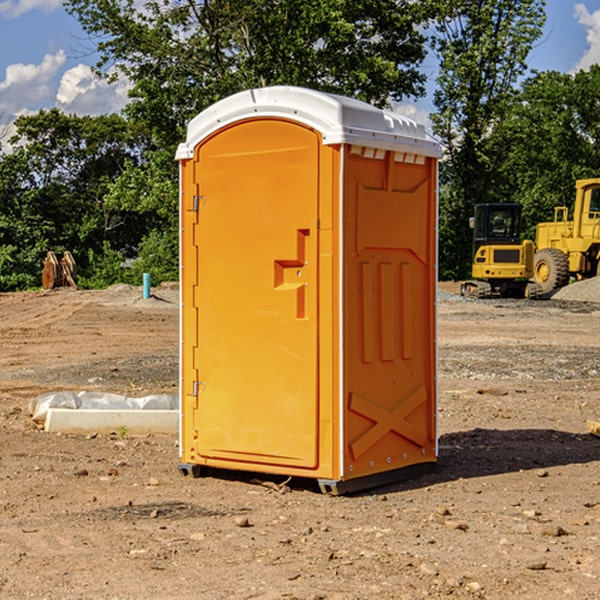 do you offer hand sanitizer dispensers inside the portable restrooms in Saunemin